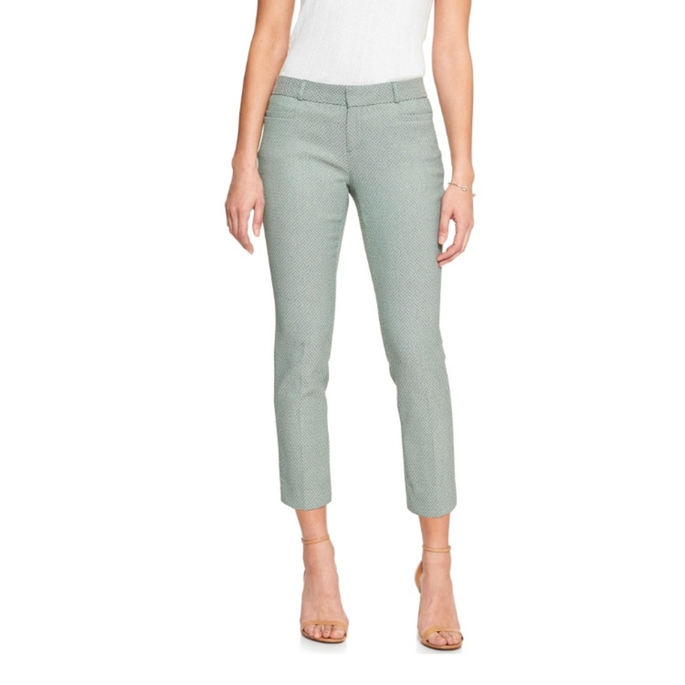 NWOT Banana Republic Jacquard Green Sloan pant